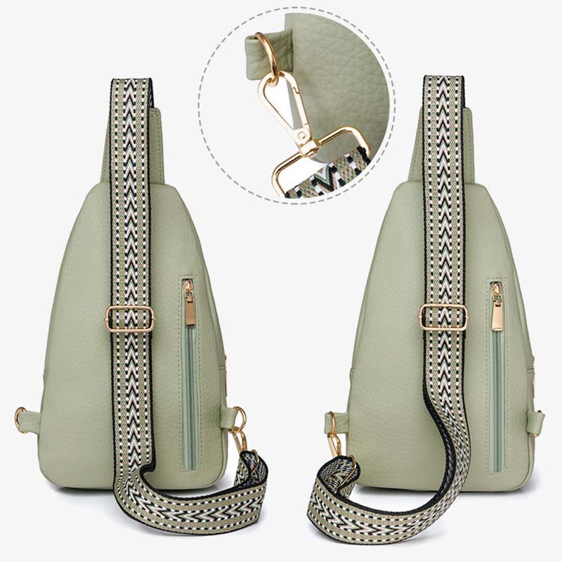 Schultertasche für Damen, veganes Leder, trendige Umhängetasche für Damen, Brusttasche