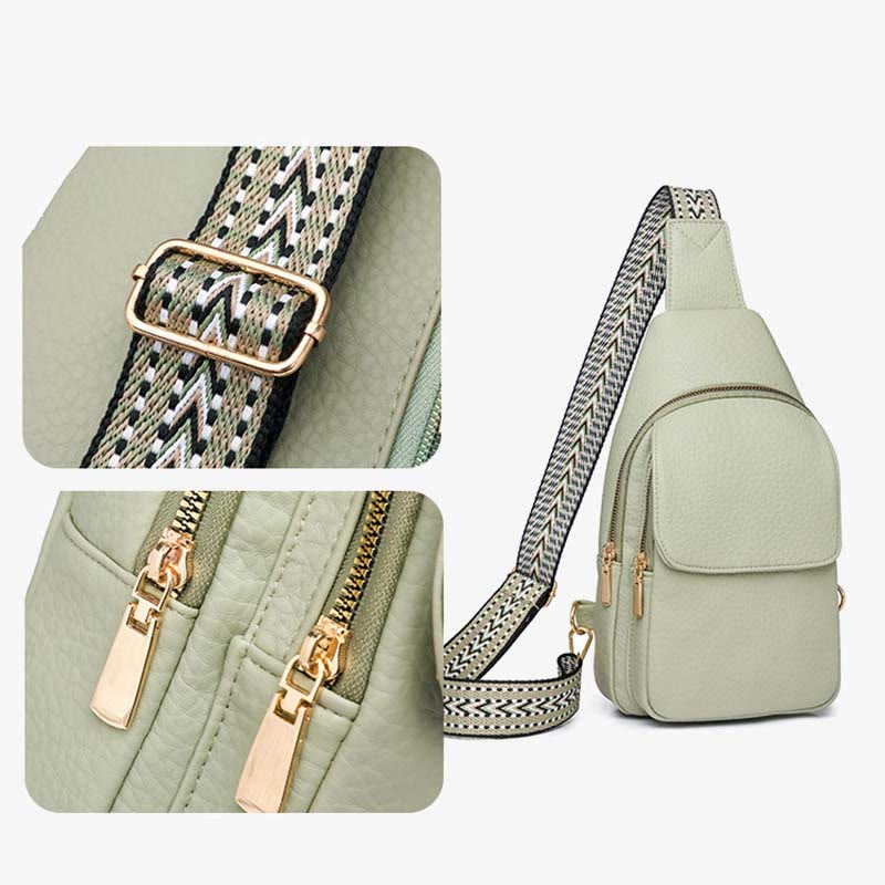 Schultertasche für Damen, veganes Leder, trendige Umhängetasche für Damen, Brusttasche