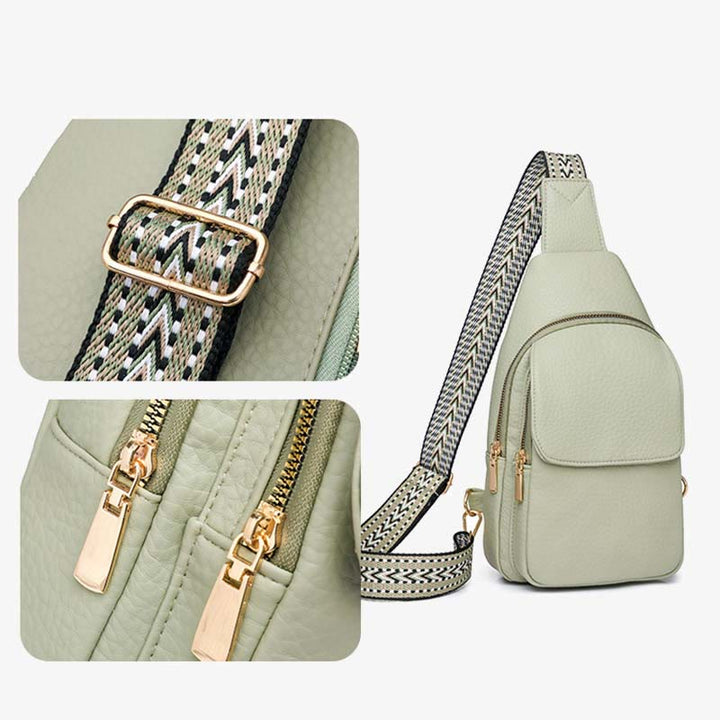 Schultertasche für Damen, veganes Leder, trendige Umhängetasche für Damen, Brusttasche