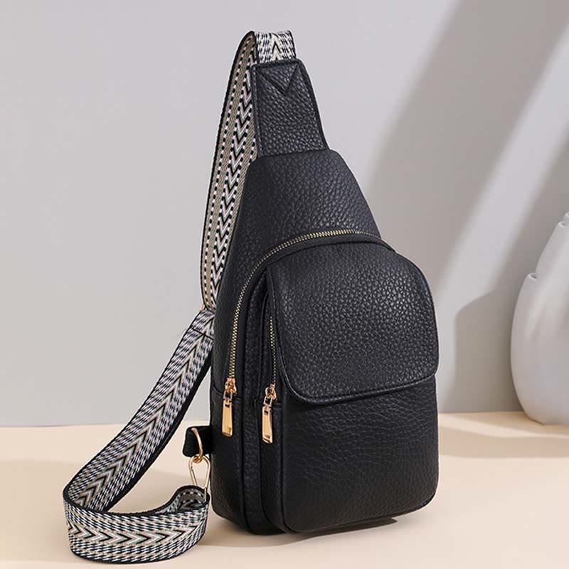 Schultertasche für Damen, veganes Leder, trendige Umhängetasche für Damen, Brusttasche