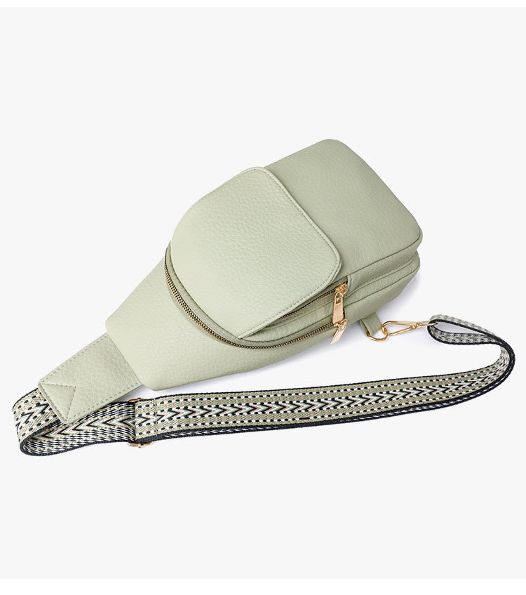 Schultertasche für Damen, veganes Leder, trendige Umhängetasche für Damen, Brusttasche