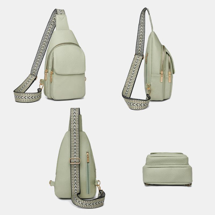 Schultertasche für Damen, veganes Leder, trendige Umhängetasche für Damen, Brusttasche