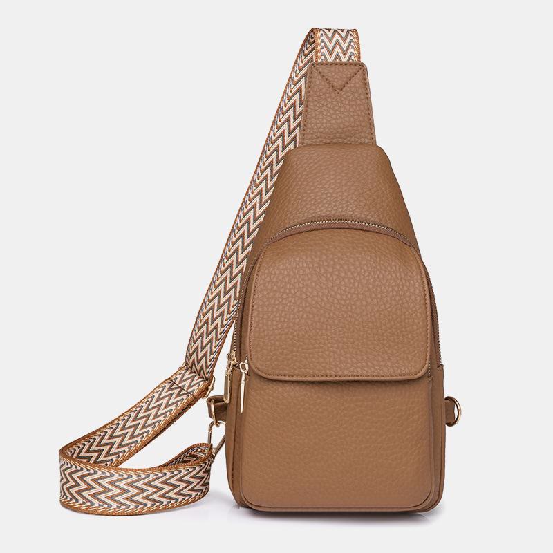 Schultertasche für Damen, veganes Leder, trendige Umhängetasche für Damen, Brusttasche