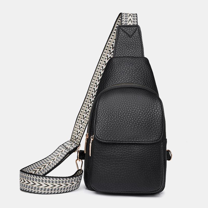 Schultertasche für Damen, veganes Leder, trendige Umhängetasche für Damen, Brusttasche