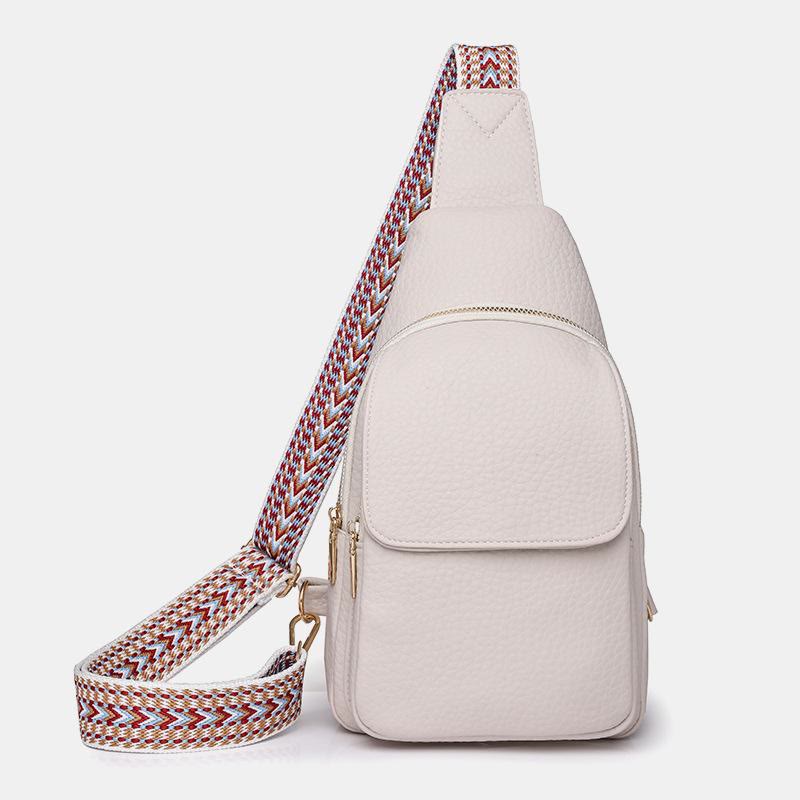 Schultertasche für Damen, veganes Leder, trendige Umhängetasche für Damen, Brusttasche