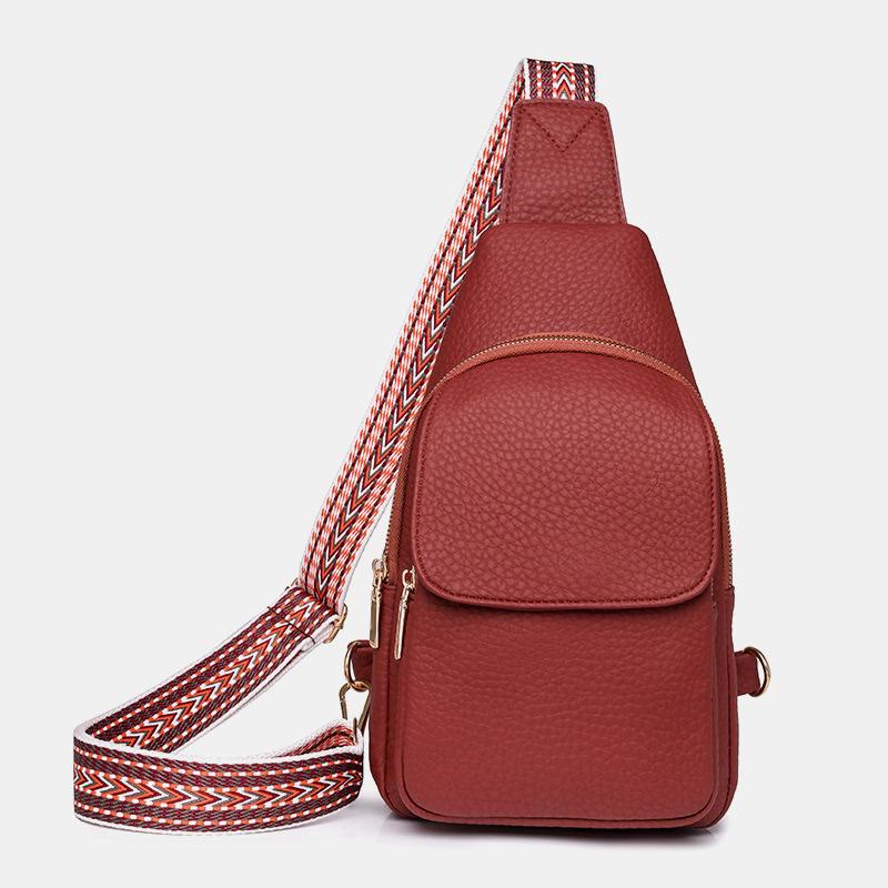 Schultertasche für Damen, veganes Leder, trendige Umhängetasche für Damen, Brusttasche