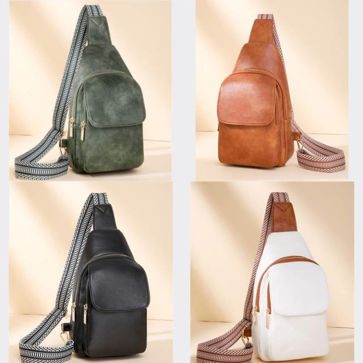 Schultertasche für Damen, veganes Leder, trendige Umhängetasche für Damen, Brusttasche