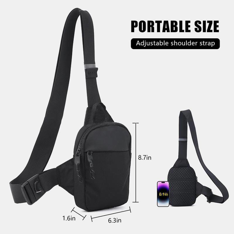Mini-Reise-Brusttasche, Schultertasche für Damen und Herren, leicht, kleine Umhängetasche