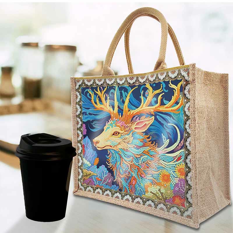 DIY Hirsch Diamant Air Painting Tote Kreative Shopping Reise Handtasche