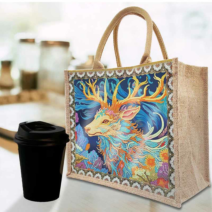 DIY Hirsch Diamant Air Painting Tote Kreative Shopping Reise Handtasche