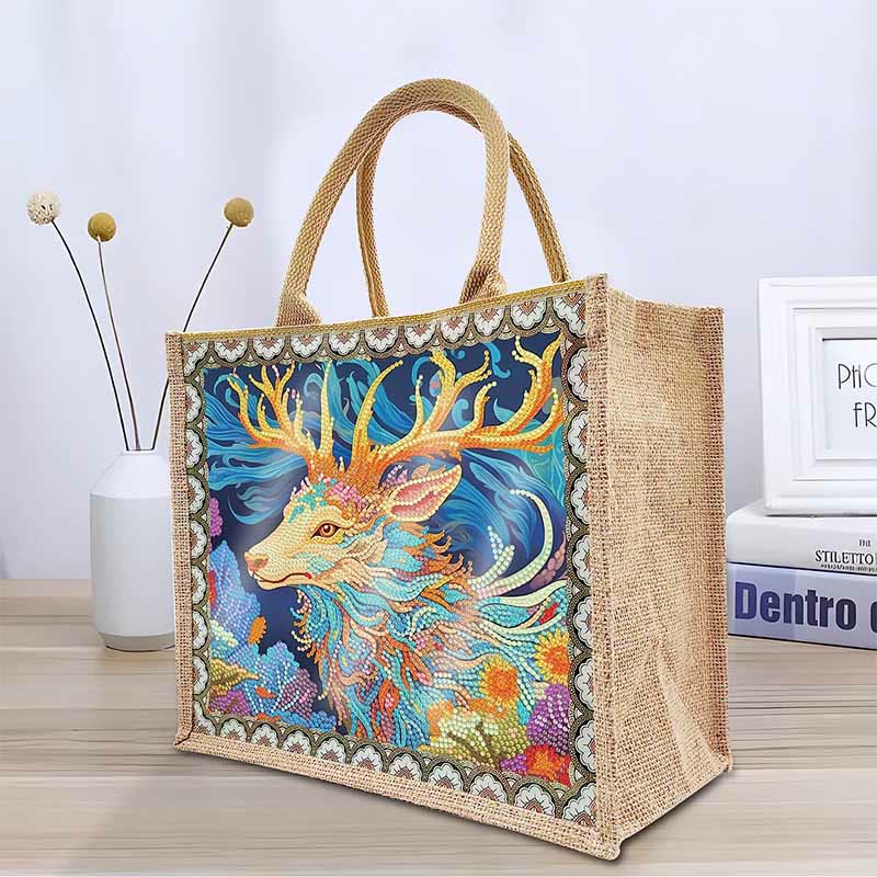DIY Hirsch Diamant Air Painting Tote Kreative Shopping Reise Handtasche
