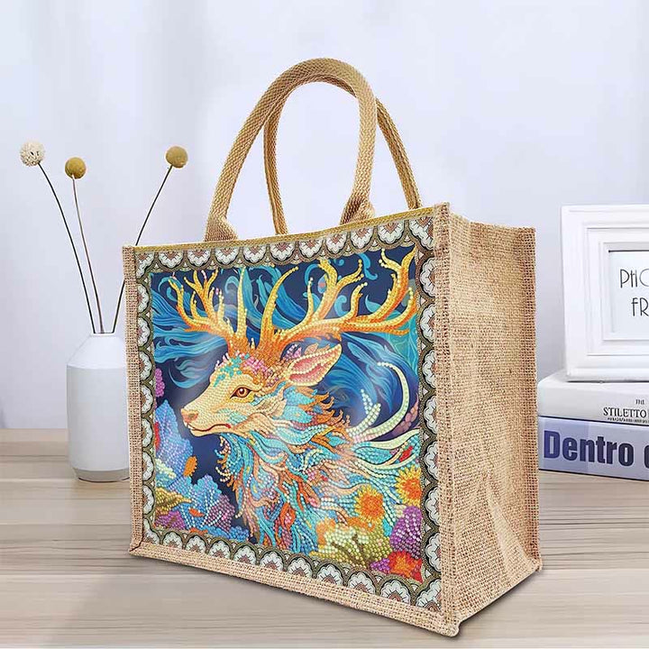 DIY Hirsch Diamant Air Painting Tote Kreative Shopping Reise Handtasche
