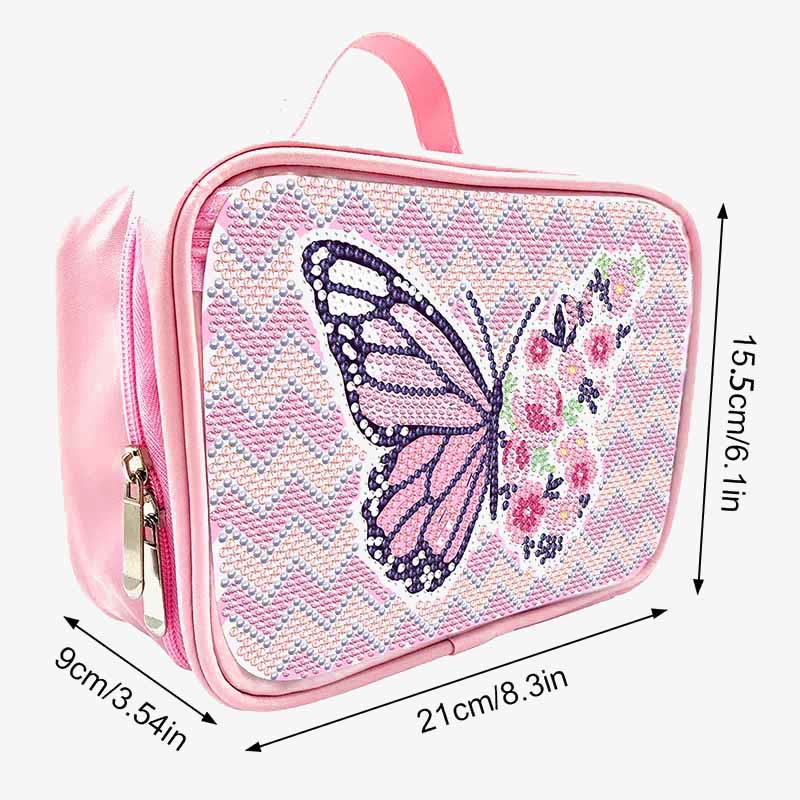 DIY Diamant Kosmetiktasche Handgemachte rosa Make-up Tasche Geldbörsen