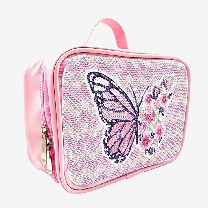 DIY Diamant Kosmetiktasche Handgemachte rosa Make-up Tasche Geldbörsen