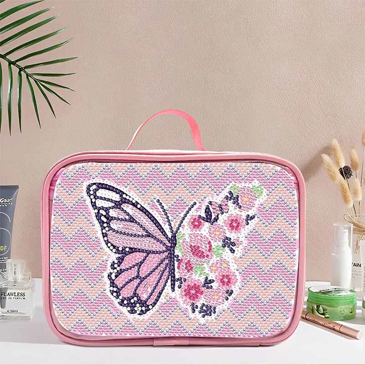 DIY Diamant Kosmetiktasche Handgemachte rosa Make-up Tasche Geldbörsen
