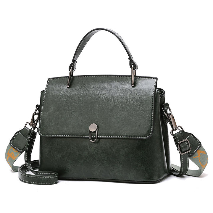Doppelriemen-Handtasche im Retro-Stil, minimalistische Umhängetasche für Damen