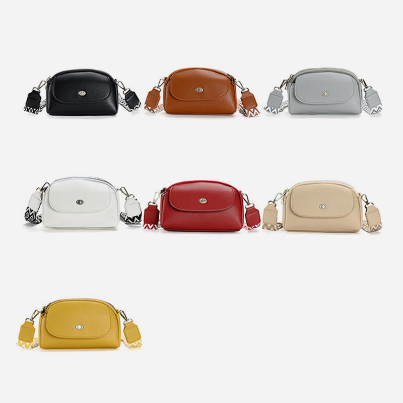 Handytasche aus Kunstleder mit Doppelreißverschluss und breitem Hobo-Riemen