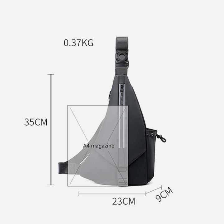 Wasserdichte reflektierende Schultertasche Brusttasche für Männer Reise Sport Geldbörsen