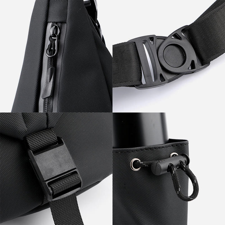 Wasserdichte reflektierende Schultertasche Brusttasche für Männer Reise Sport Geldbörsen