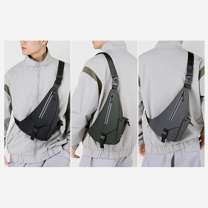 Wasserdichte reflektierende Schultertasche Brusttasche für Männer Reise Sport Geldbörsen