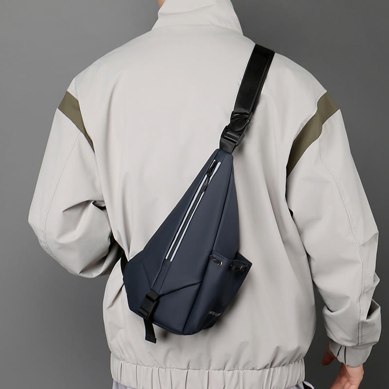 Wasserdichte reflektierende Schultertasche Brusttasche für Männer Reise Sport Geldbörsen