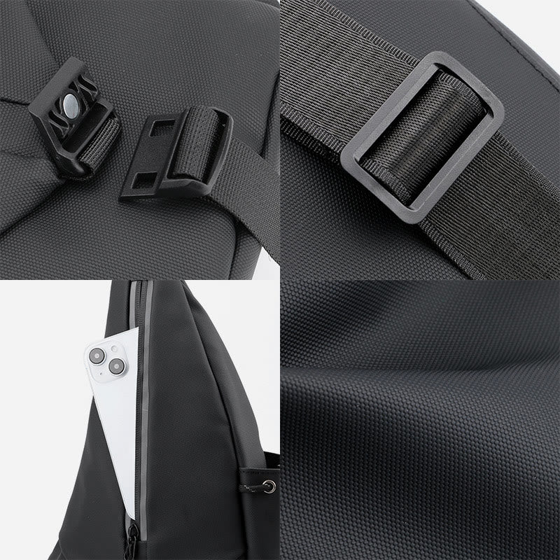 Wasserdichte reflektierende Schultertasche Brusttasche für Männer Reise Sport Geldbörsen