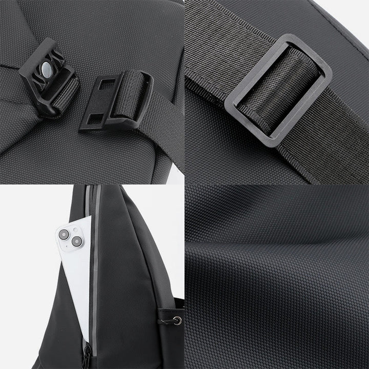 Wasserdichte reflektierende Schultertasche Brusttasche für Männer Reise Sport Geldbörsen