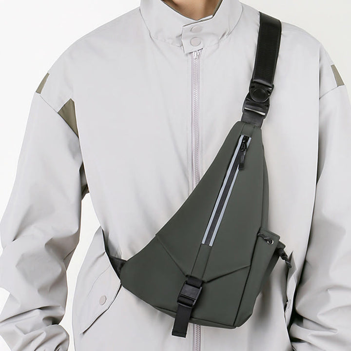 Wasserdichte reflektierende Schultertasche Brusttasche für Männer Reise Sport Geldbörsen