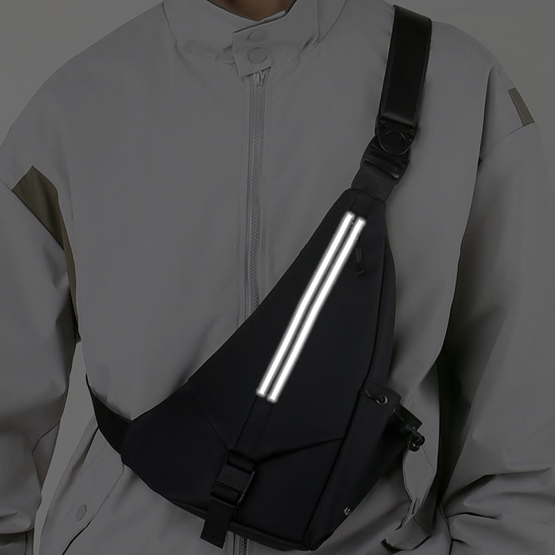 Wasserdichte reflektierende Schultertasche Brusttasche für Männer Reise Sport Geldbörsen