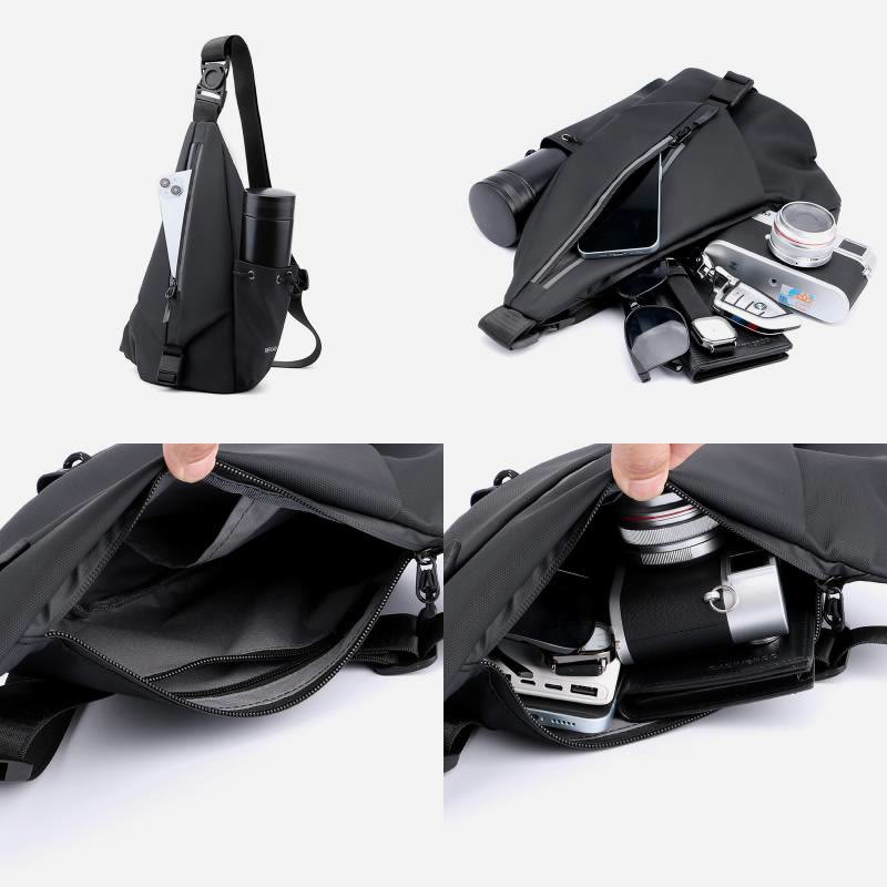 Wasserdichte reflektierende Schultertasche Brusttasche für Männer Reise Sport Geldbörsen