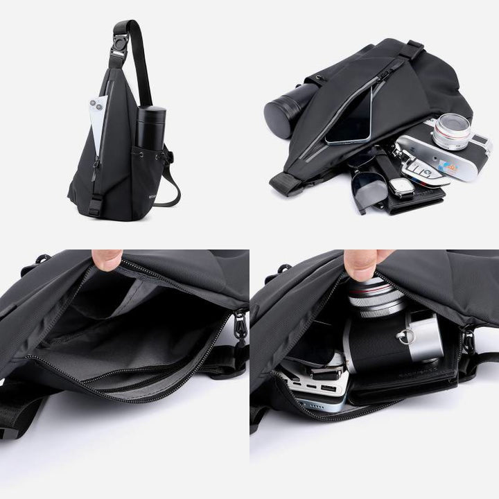 Wasserdichte reflektierende Schultertasche Brusttasche für Männer Reise Sport Geldbörsen