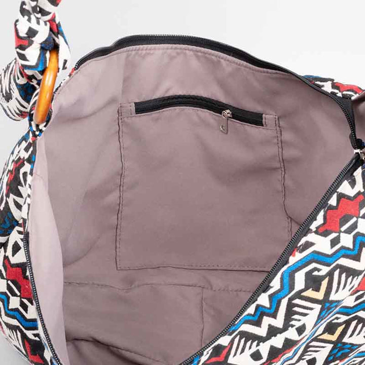 Umhängetasche im Boho-Stil, Vintage-Hobo-Tasche aus Segeltuch