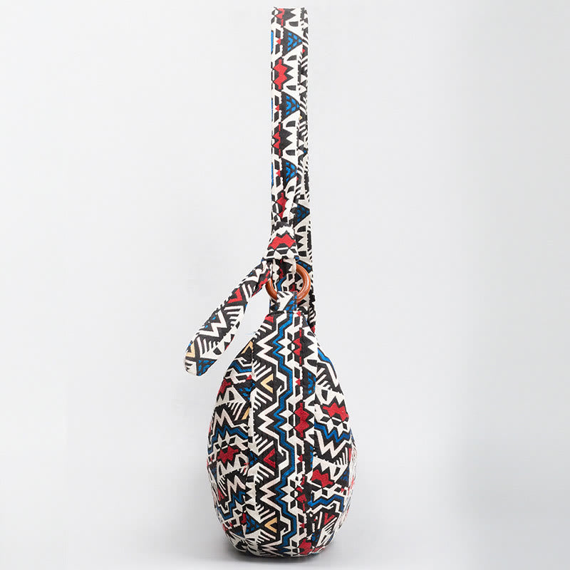 Umhängetasche im Boho-Stil, Vintage-Hobo-Tasche aus Segeltuch