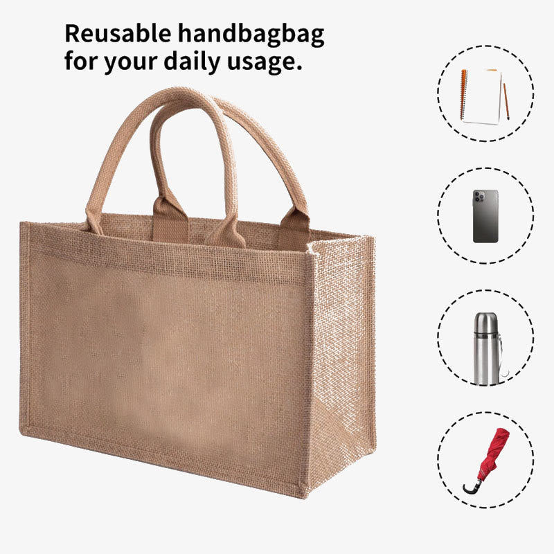 Tragetasche aus Sackleinen mit Blumenmuster, Geschenk für die Schwiegertochter, große Reise-/Shopping-Umhängetasche