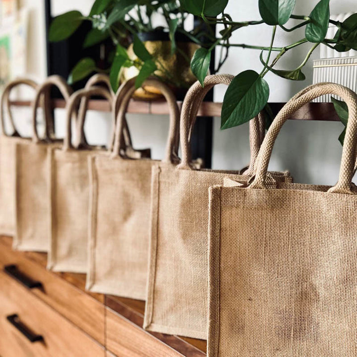 Tragetasche aus Sackleinen mit Blumenmuster, Geschenk für die Schwiegertochter, große Reise-/Shopping-Umhängetasche