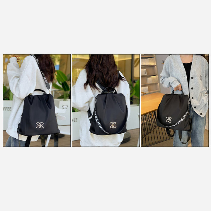 3-Wege-Einsatz Anti-Diebstahl-Rucksack Schultertasche für Frauen Maillard Braun Reisetasche