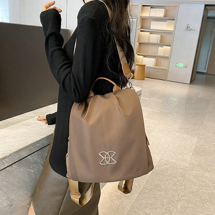 3-Wege-Einsatz Anti-Diebstahl-Rucksack Schultertasche für Frauen Maillard Braun Reisetasche