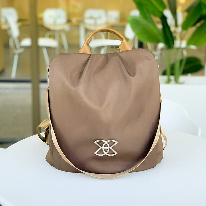 3-Wege-Einsatz Anti-Diebstahl-Rucksack Schultertasche für Frauen Maillard Braun Reisetasche