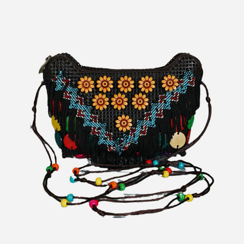 Kleine Umhängetasche für Damen, Kokosnussschale, Handtasche, Handytasche