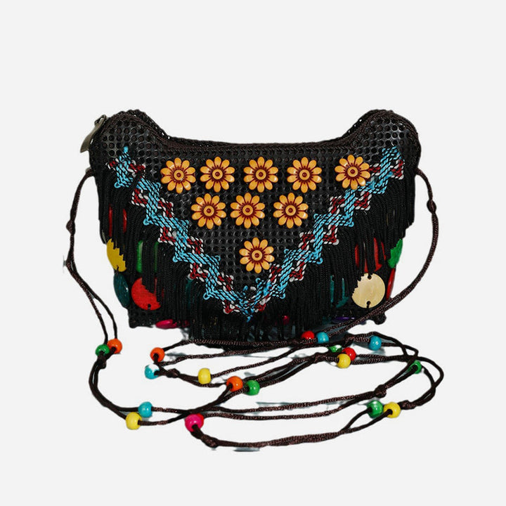 Kleine Umhängetasche für Damen, Kokosnussschale, Handtasche, Handytasche