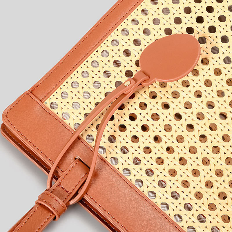 Gewebte Einkaufstasche, Schultertasche, Vintage, ausgehöhlte Reise-/Strandhandtaschen