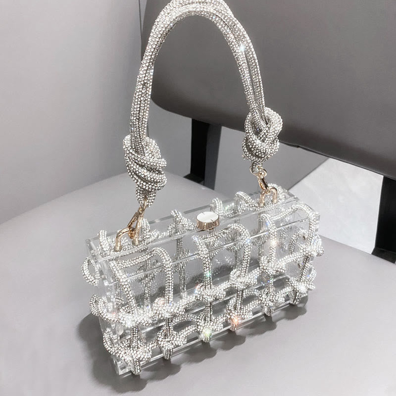 Strass Clutch Kristall Abendtasche Glitzer Party Tasche