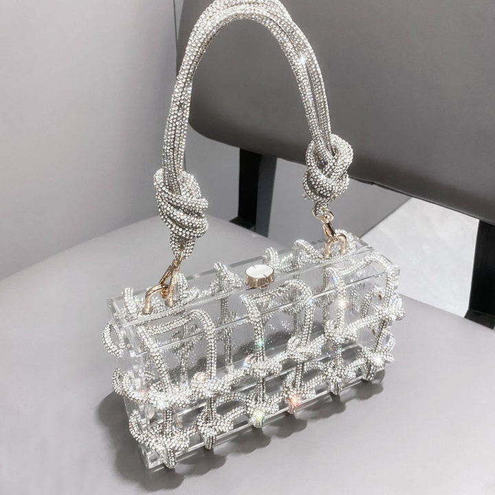 Strass Clutch Kristall Abendtasche Glitzer Party Tasche