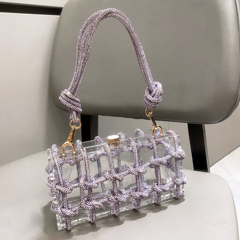 Strass Clutch Kristall Abendtasche Glitzer Party Tasche