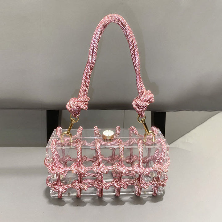 Strass Clutch Kristall Abendtasche Glitzer Party Tasche