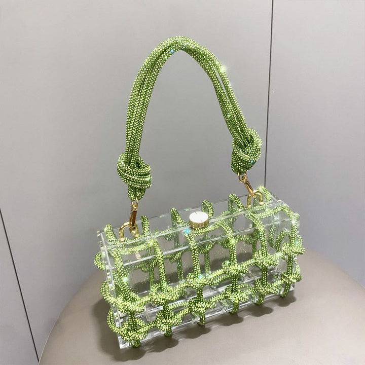 Strass Clutch Kristall Abendtasche Glitzer Party Tasche
