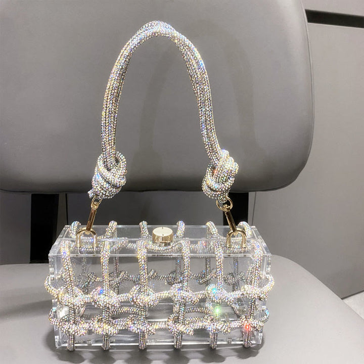 Strass Clutch Kristall Abendtasche Glitzer Party Tasche