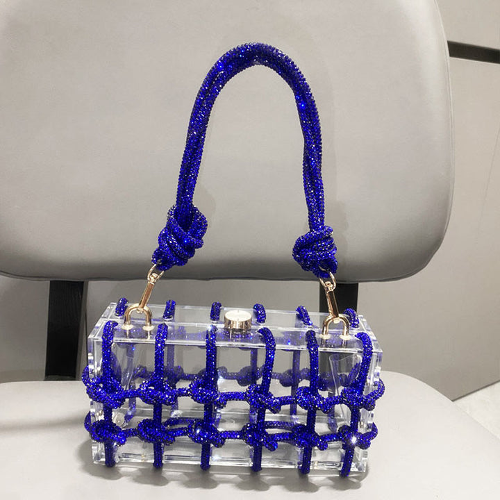 Strass Clutch Kristall Abendtasche Glitzer Party Tasche