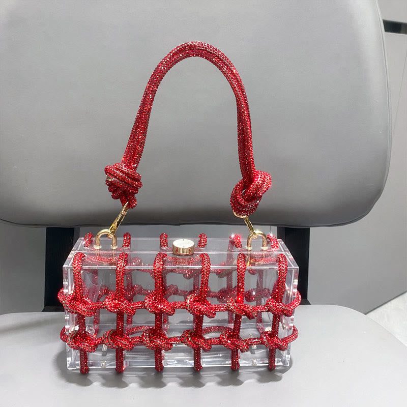 Strass Clutch Kristall Abendtasche Glitzer Party Tasche
