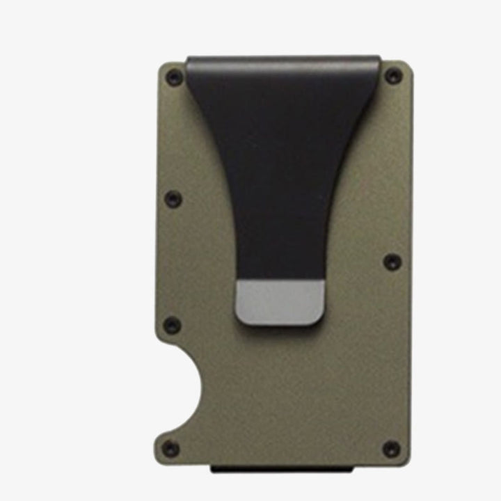 RFID-blockierender Kreditkartenhalter, Kartenetui, minimalistische Geldbörse für Männer - Olive - image 10